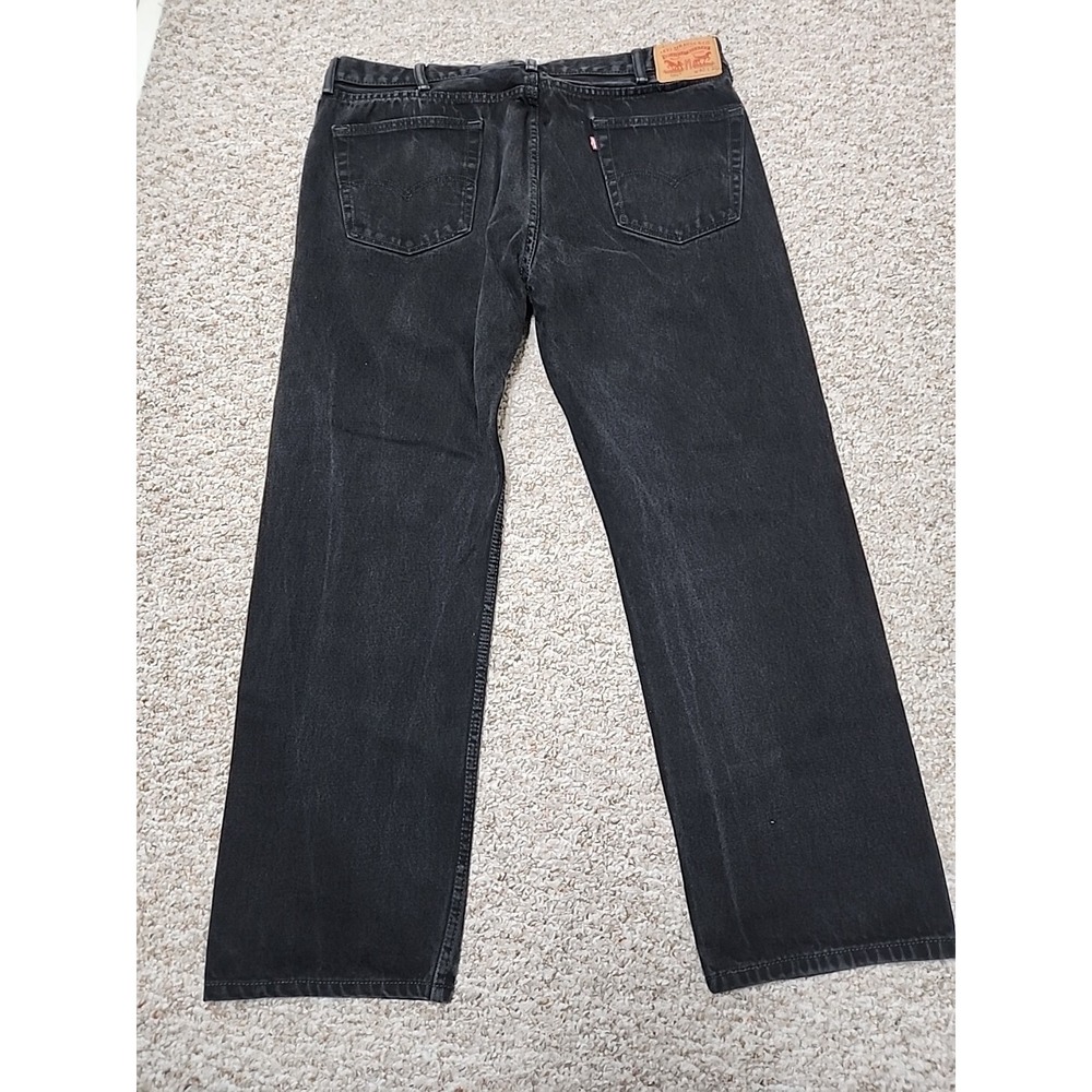 Levi's 505 Men's Jeans tag 42x32 Straight Black 40x32 measured 100%‎ Cotton